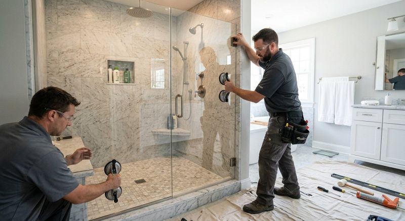 Glass Shower Door Installation project example